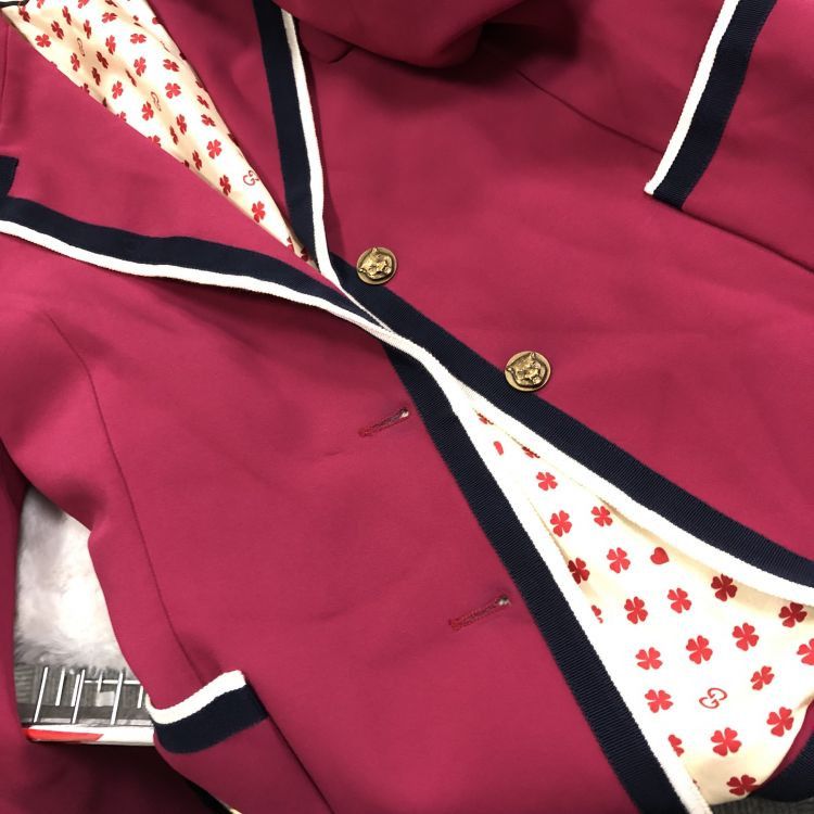Gucci Gucci Burgundy Trimmed Blazer Size 40 Size S / US 4 / IT 40 - 7 Thumbnail