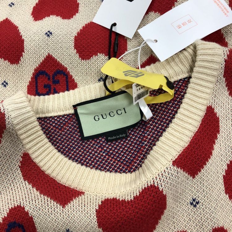Gucci Gucci Heart GG Knit Sweater Size XXL Size US XXL / EU 58 / 5 - 5 Thumbnail