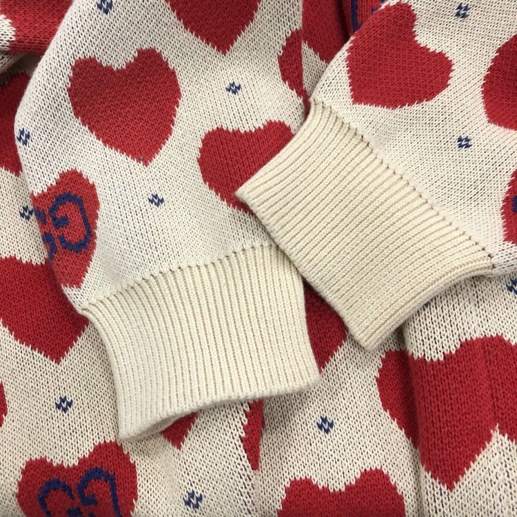 Gucci Gucci Heart GG Knit Sweater Size XXL Size US XXL / EU 58 / 5 - 9 Thumbnail