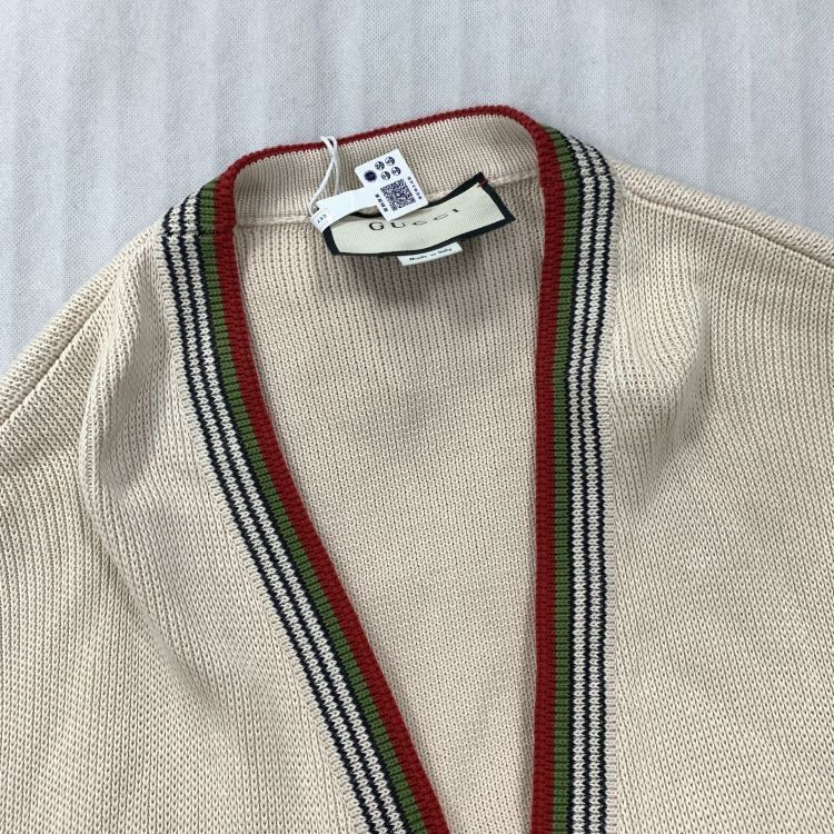 Gucci Gucci Web Trim Knit Cardigan Size US XS Size US XS / EU 42 / 0 - 8 Thumbnail