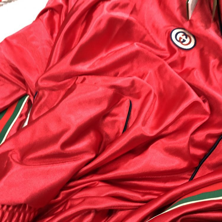 Gucci Gucci Logo Red Jersey Hoodie Size M Size US M / EU 48-50 / 2 - 7 Thumbnail