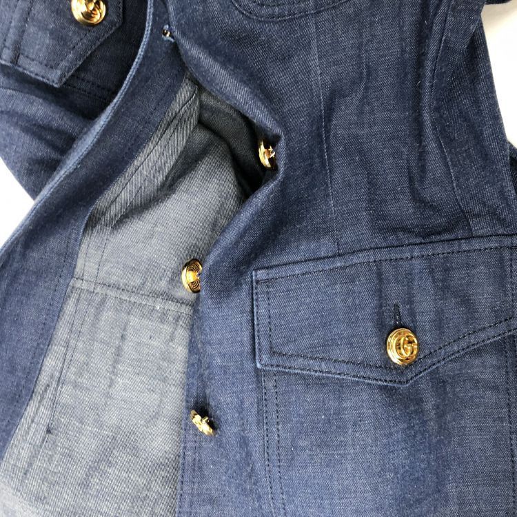 Gucci Gucci Gold Button Denim Jacket Size 36 Size XS / US 0-2 / IT 36-38 - 6 Thumbnail