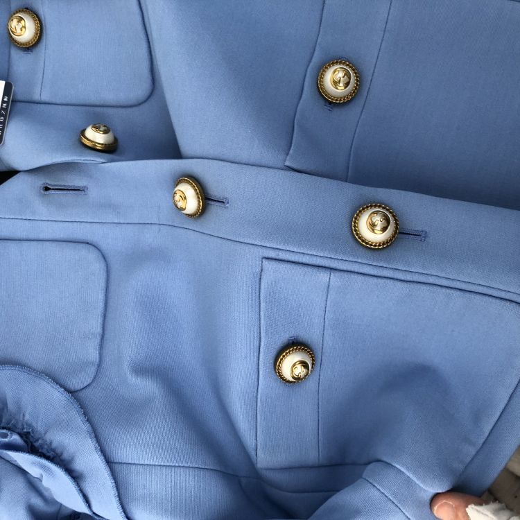 Gucci Gucci Blue Ruffle Trim Jacket Size 40 Size S / US 4 / IT 40 - 9 Thumbnail