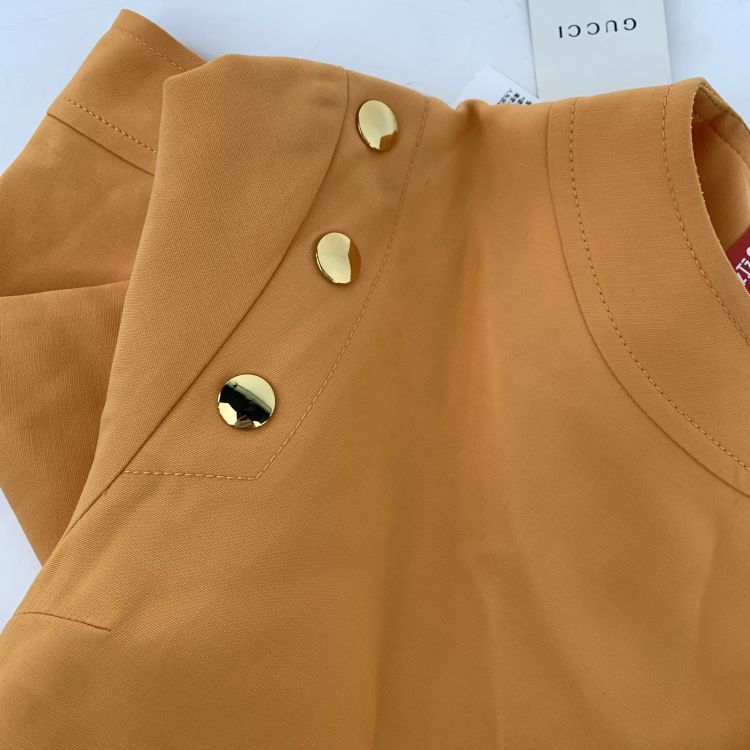 Gucci Gucci Gold Button Silk Wool Blouse Size IT 40 Size S / US 4 / IT 40 - 6 Thumbnail