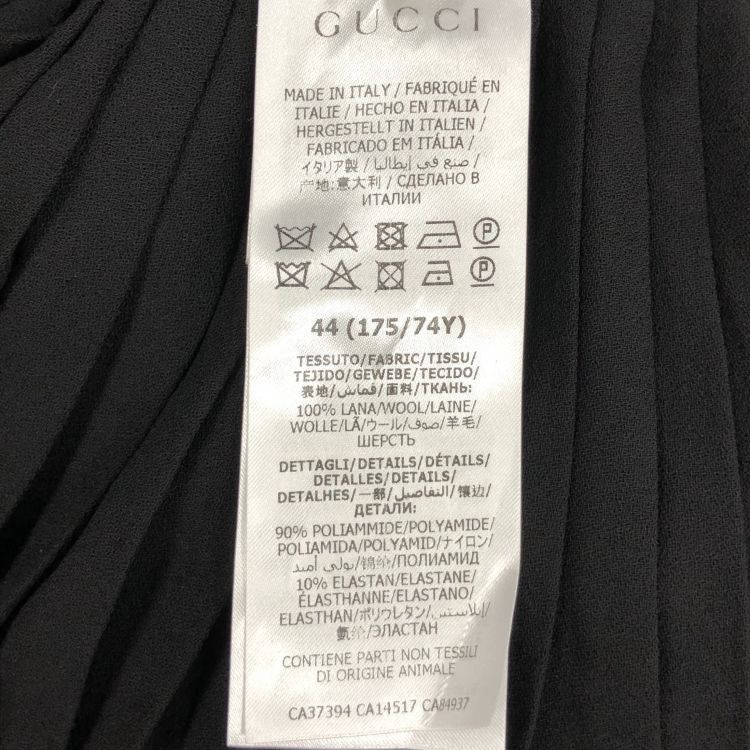 Gucci Gucci Black Wool Pleated Midi Skirt Size 44 Size 30" / US 8 / IT 44 - 3 Thumbnail