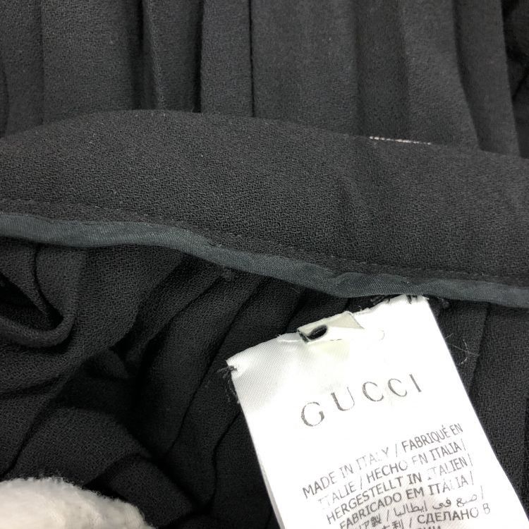 Gucci Gucci Black Wool Pleated Midi Skirt Size 44 Size 30" / US 8 / IT 44 - 6 Thumbnail
