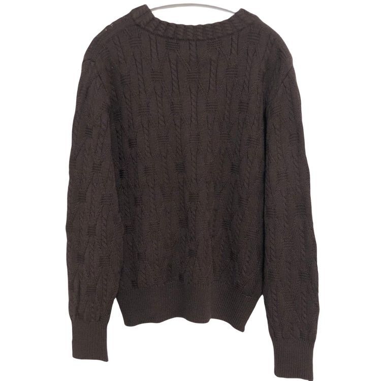 Balenciaga Balenciaga Brown Cable Knit Wool Sweater Size M Size US M / EU 48-50 / 2 - 2 Thumbnail