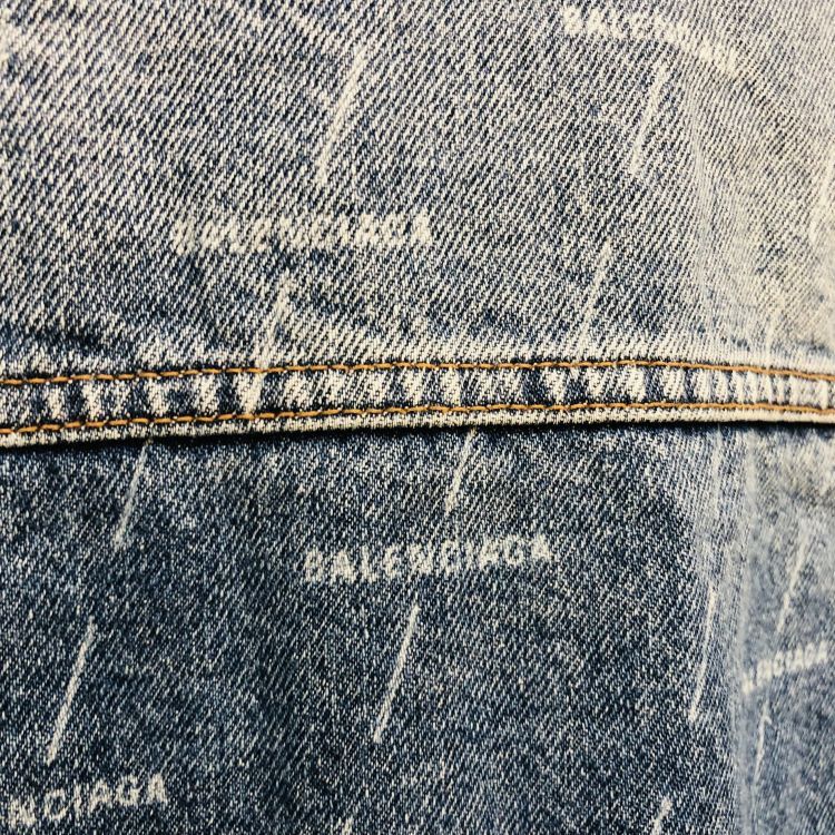 Balenciaga Balenciaga Logo Print Denim Jacket Size 34 Size XS / US 0-2 / IT 36-38 - 6 Thumbnail