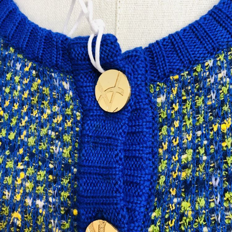 Yves Saint Laurent Yves Saint Laurent Blue Knit Cardigan Size M Size M / US 6-8 / IT 42-44 - 6 Thumbnail