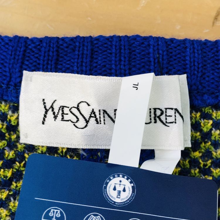 Yves Saint Laurent Yves Saint Laurent Blue Knit Cardigan Size M Size M / US 6-8 / IT 42-44 - 3 Thumbnail