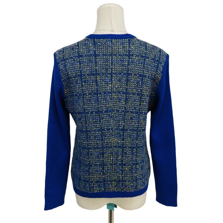 Yves Saint Laurent Yves Saint Laurent Blue Knit Cardigan Size M Size M / US 6-8 / IT 42-44 - 2 Thumbnail