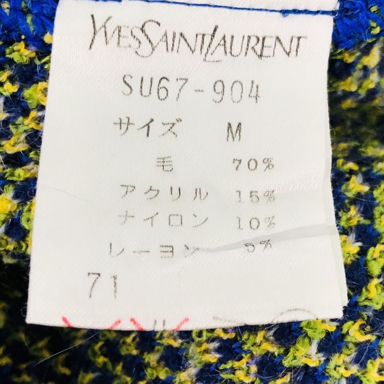 Yves Saint Laurent Yves Saint Laurent Blue Knit Cardigan Size M Size M / US 6-8 / IT 42-44 - 4 Thumbnail