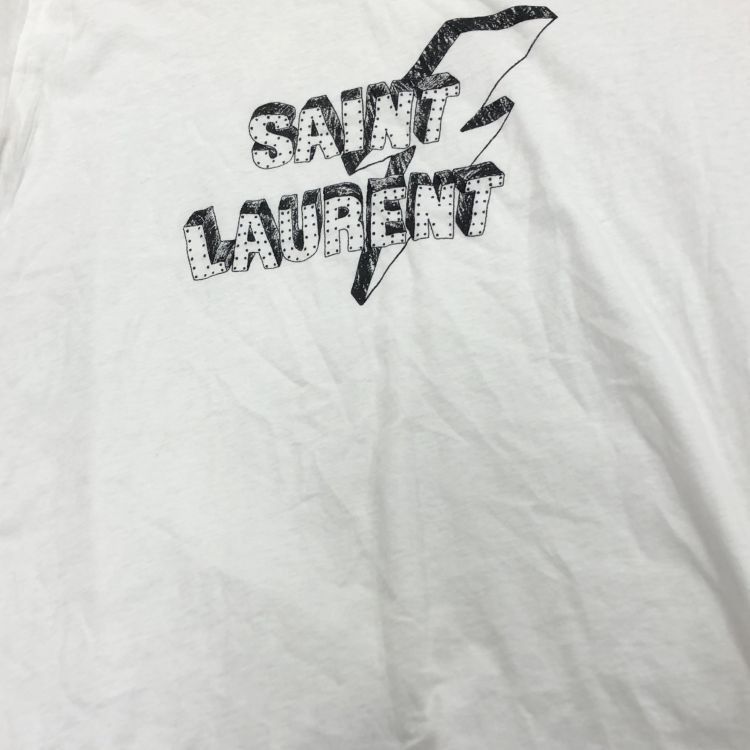 Saint Laurent Paris Saint Laurent Lightning Logo T-Shirt Size S Size US S / EU 44-46 / 1 - 7 Thumbnail