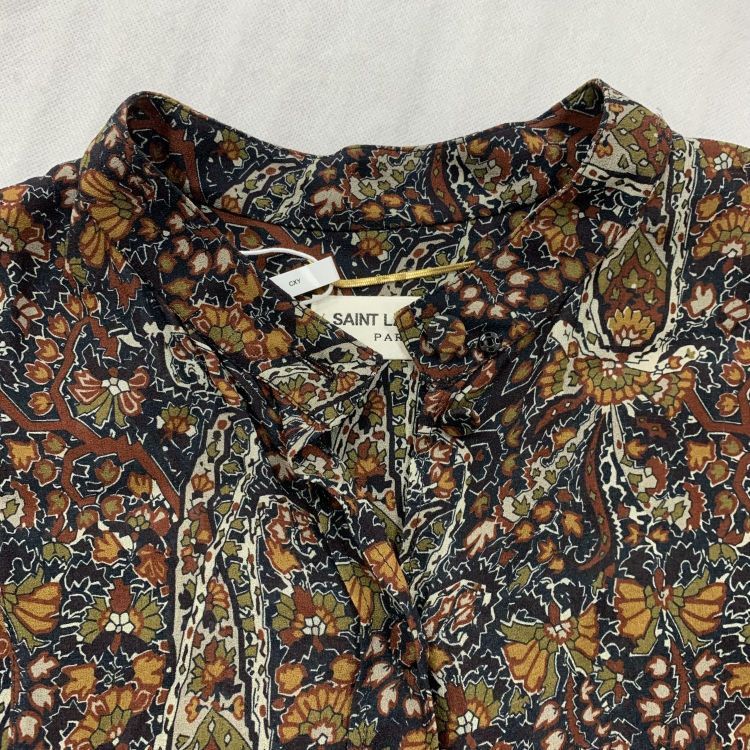 Saint Laurent Paris Saint Laurent Paisley Mini Dress Size 38 Size S / US 4 / IT 40 - 6 Thumbnail