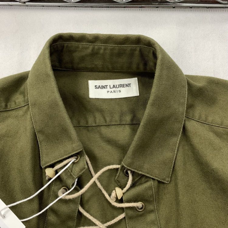 Saint Laurent Paris Saint Laurent Lace Up Button Up Shirt Size 36 Size XS / US 0-2 / IT 36-38 - 9 Thumbnail