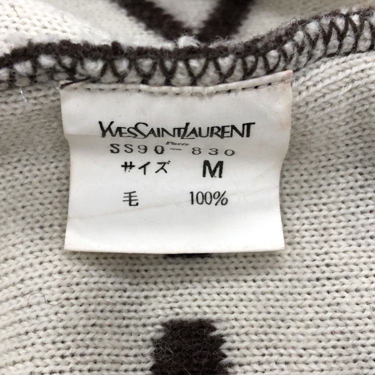 Yves Saint Laurent Yves Saint Laurent Geometric Pattern Sweater Size M Size M / US 6-8 / IT 42-44 - 4 Thumbnail