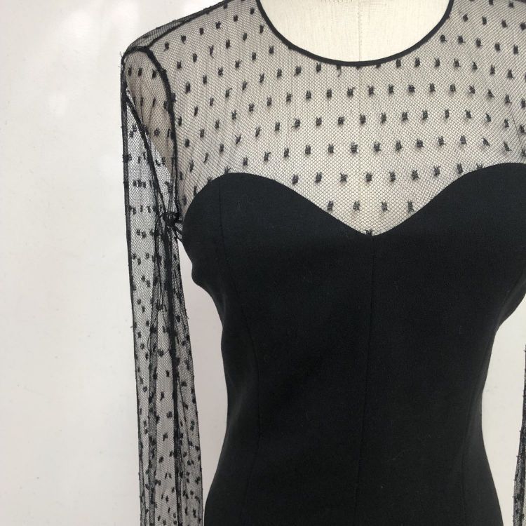 Saint Laurent Paris Saint Laurent Polka Dot Mesh Mini Dress F34 Size XS / US 0-2 / IT 36-38 - 7 Thumbnail