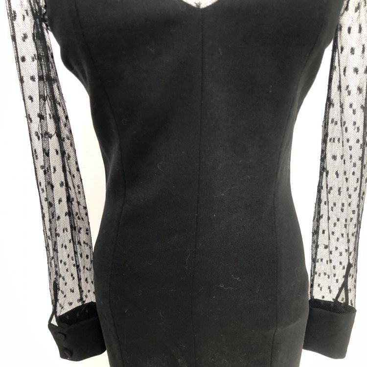Saint Laurent Paris Saint Laurent Polka Dot Mesh Mini Dress F34 Size XS / US 0-2 / IT 36-38 - 6 Thumbnail