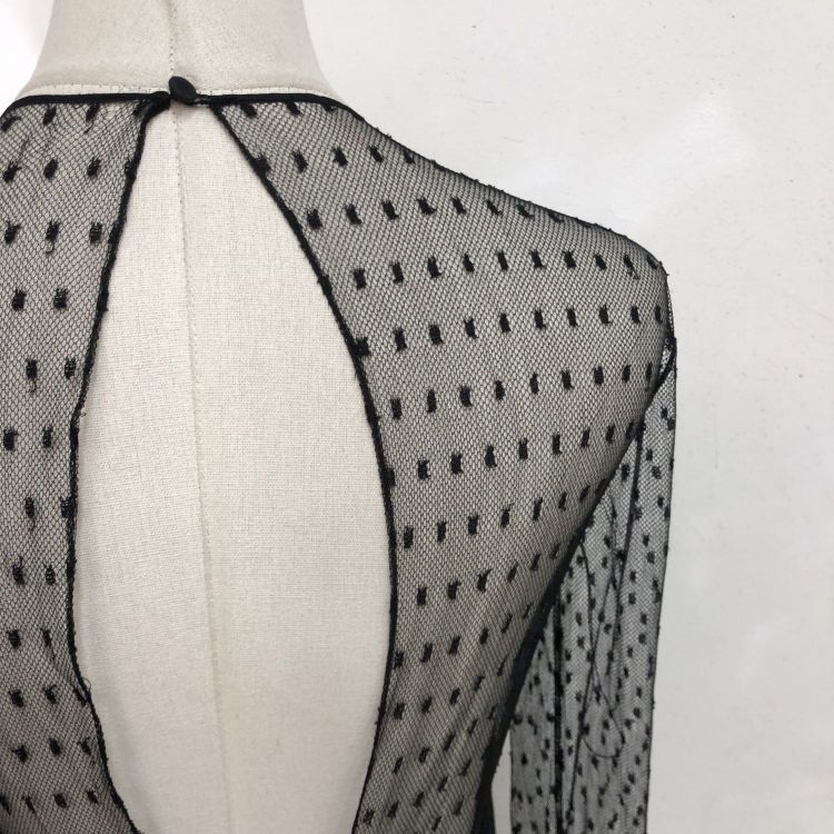 Saint Laurent Paris Saint Laurent Polka Dot Mesh Mini Dress F34 Size XS / US 0-2 / IT 36-38 - 8 Thumbnail