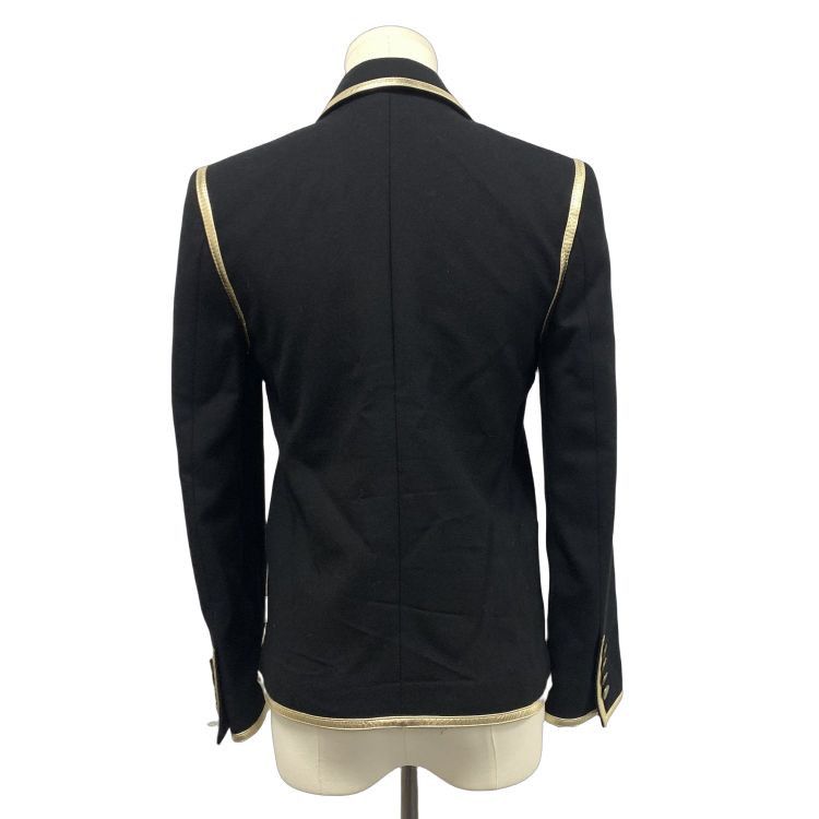 Saint Laurent Paris Saint Laurent Gold Trim Blazer Size FR 34 Size XS / US 0-2 / IT 36-38 - 2 Thumbnail