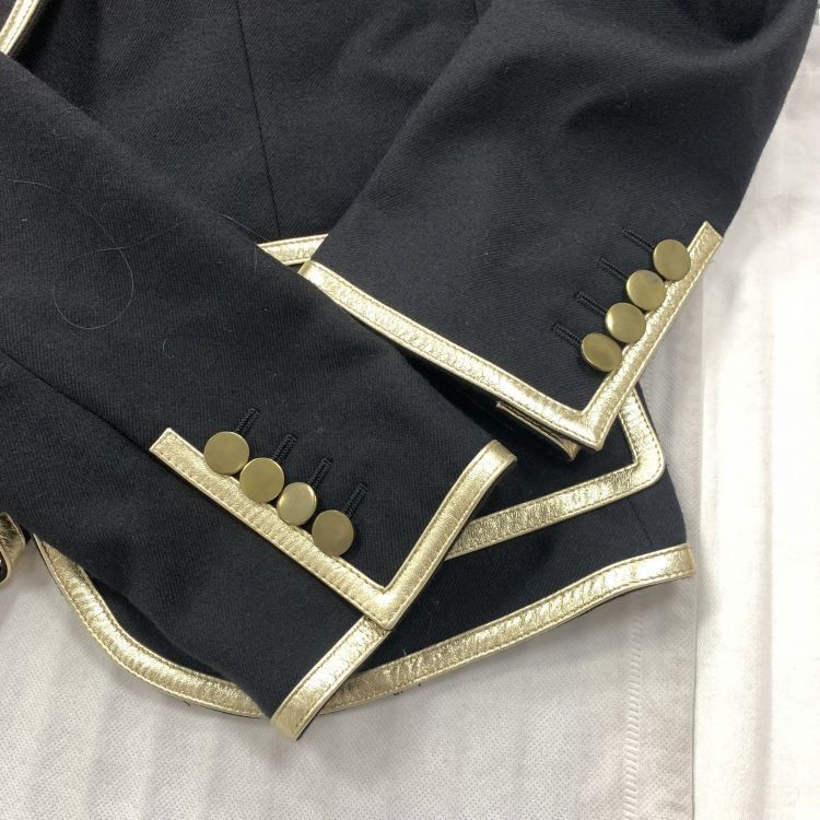 Saint Laurent Paris Saint Laurent Gold Trim Blazer Size FR 34 Size XS / US 0-2 / IT 36-38 - 9 Thumbnail