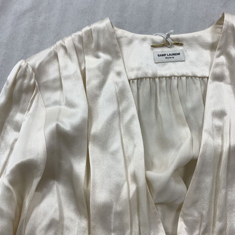 Saint Laurent Paris Saint Laurent Silk Button Up Blouse Size 34 Size XS / US 0-2 / IT 36-38 - 8 Thumbnail