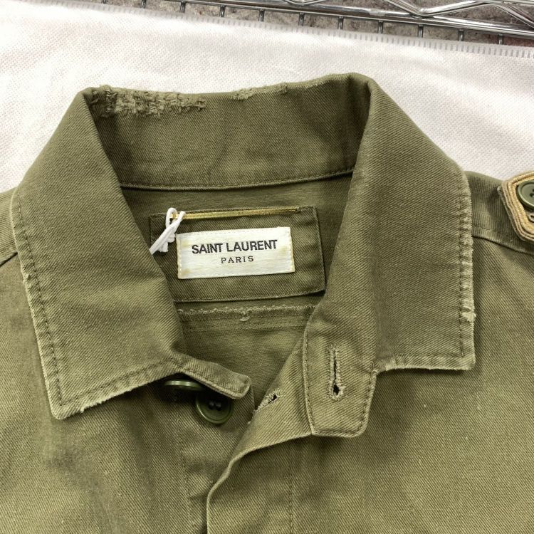 Saint Laurent Paris Saint Laurent Olive Military Jacket Size 36 Size XS / US 0-2 / IT 36-38 - 12 Thumbnail