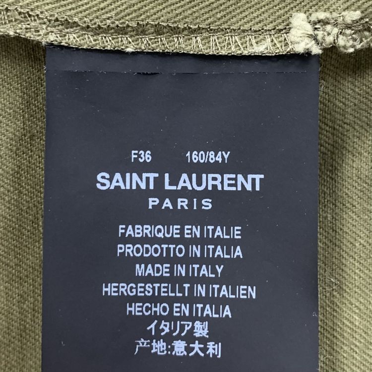Saint Laurent Paris Saint Laurent Olive Military Jacket Size 36 Size XS / US 0-2 / IT 36-38 - 4 Thumbnail