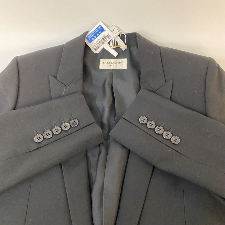 Saint Laurent Paris Saint Laurent Wool Single-Breasted Blazer Size 34 Size XS / US 0-2 / IT 36-38 - 10 Thumbnail