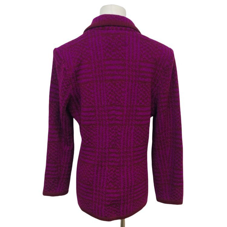 Yves Saint Laurent Yves Saint Laurent Patterned Knit Jacket Size M Size M / US 6-8 / IT 42-44 - 2 Thumbnail