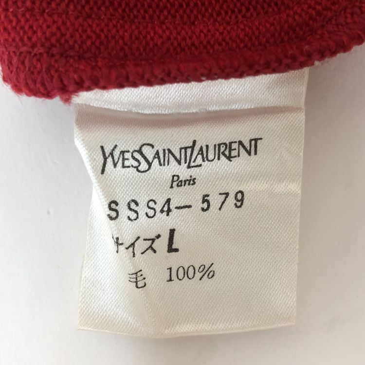 Saint Laurent Paris Saint Laurent Rhinestone Logo Wool Sweater Size L Size L / US 10 / IT 46 - 4 Thumbnail