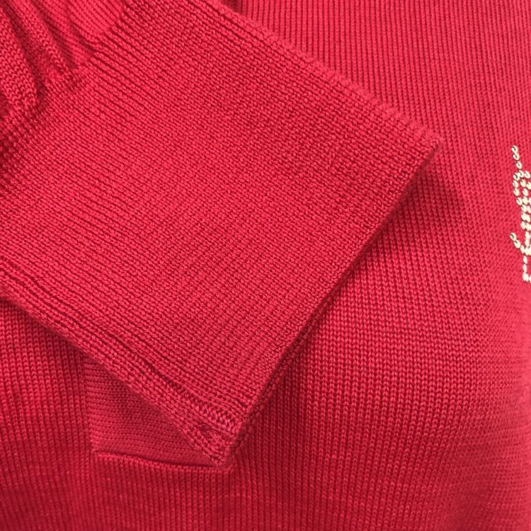 Saint Laurent Paris Saint Laurent Rhinestone Logo Wool Sweater Size L Size L / US 10 / IT 46 - 6 Thumbnail