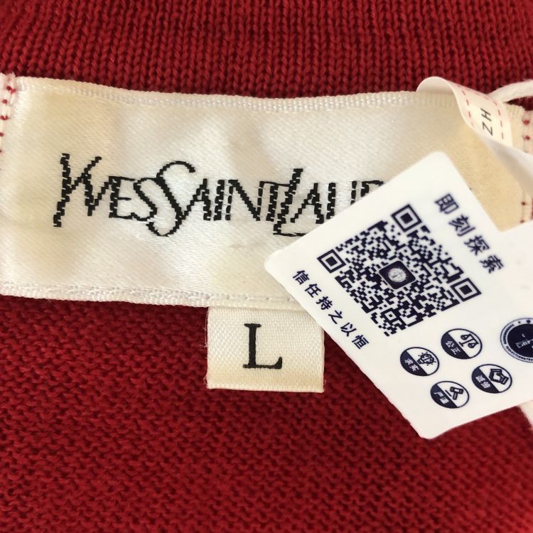 Saint Laurent Paris Saint Laurent Rhinestone Logo Wool Sweater Size L Size L / US 10 / IT 46 - 3 Thumbnail