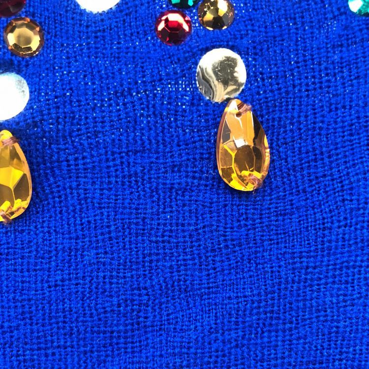 Yves Saint Laurent Yves Saint Laurent Gem Embellished Sweater Size M Size M / US 6-8 / IT 42-44 - 4 Thumbnail
