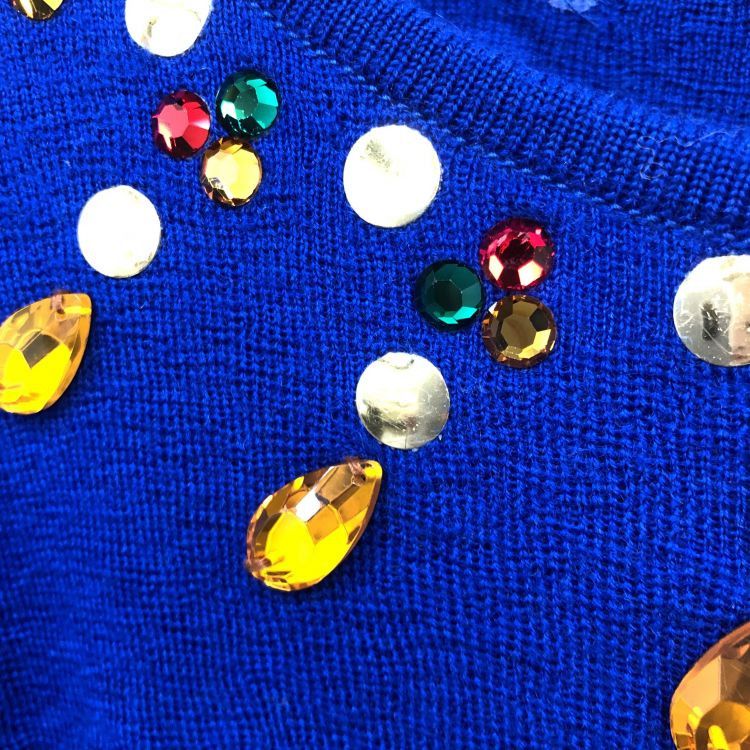 Yves Saint Laurent Yves Saint Laurent Gem Embellished Sweater Size M Size M / US 6-8 / IT 42-44 - 5 Thumbnail