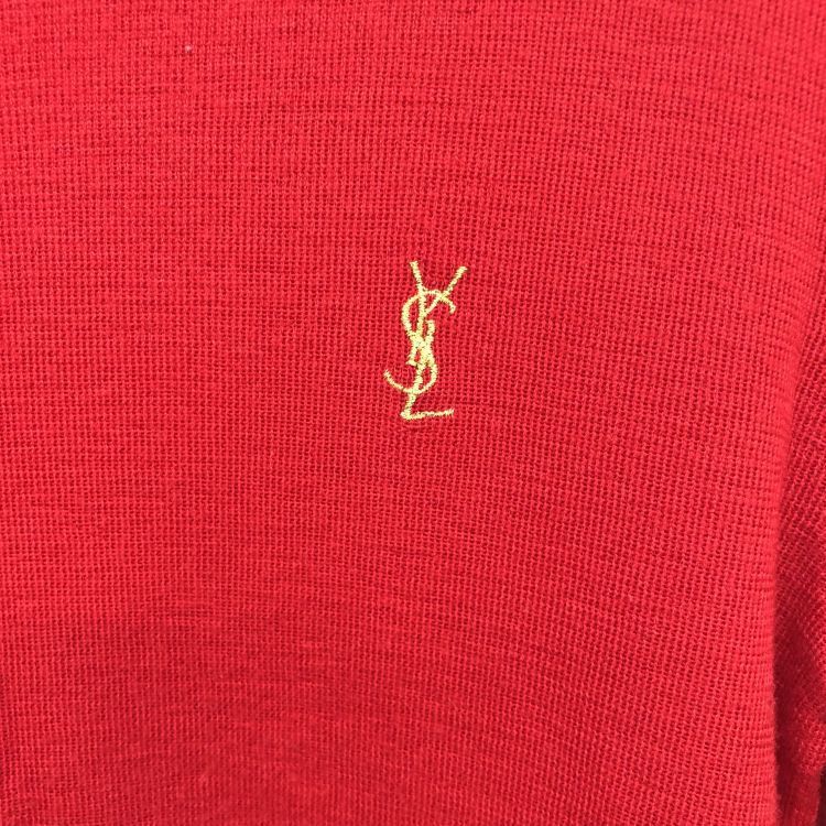 Saint Laurent Paris Saint Laurent Red Wool Logo Knit Sweater Size M Size US S / EU 44-46 / 1 - 5 Thumbnail
