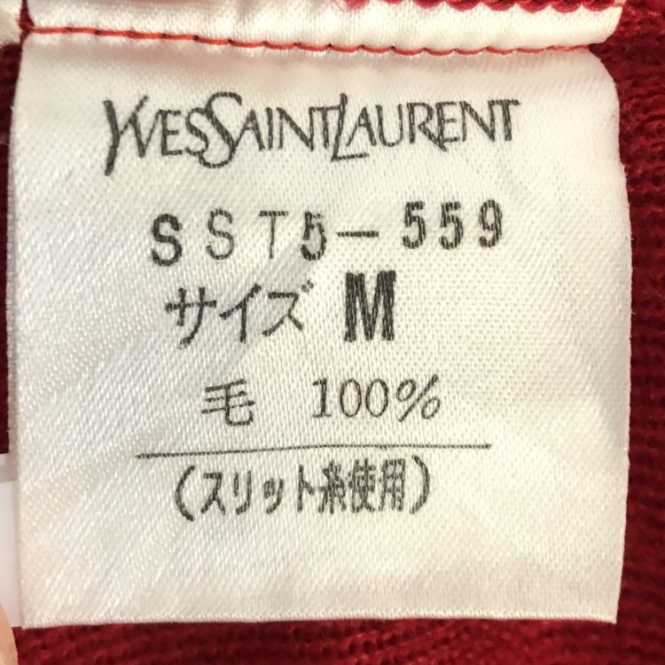 Saint Laurent Paris Saint Laurent Red Wool Logo Knit Sweater Size M Size US S / EU 44-46 / 1 - 3 Thumbnail