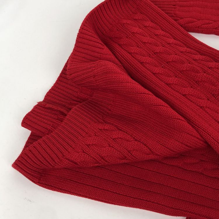 Yves Saint Laurent Yves Saint Laurent Red Cable Knit Sweater Size M Size M / US 6-8 / IT 42-44 - 6 Thumbnail