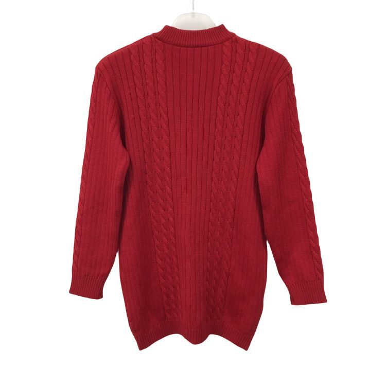 Yves Saint Laurent Yves Saint Laurent Red Cable Knit Sweater Size M Size M / US 6-8 / IT 42-44 - 2 Thumbnail
