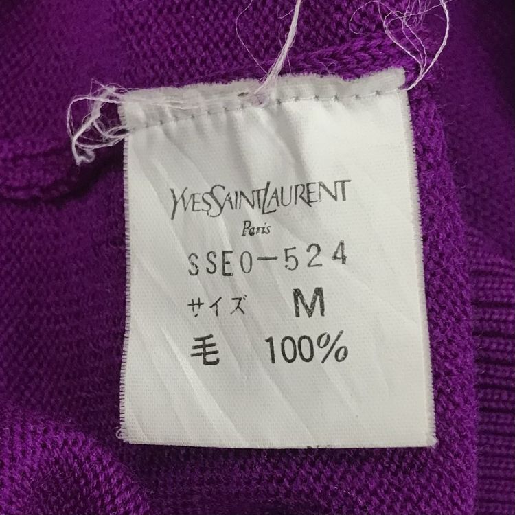 Yves Saint Laurent Yves Saint Laurent Purple Wool Knit Sweater Size M Size M / US 6-8 / IT 42-44 - 3 Thumbnail