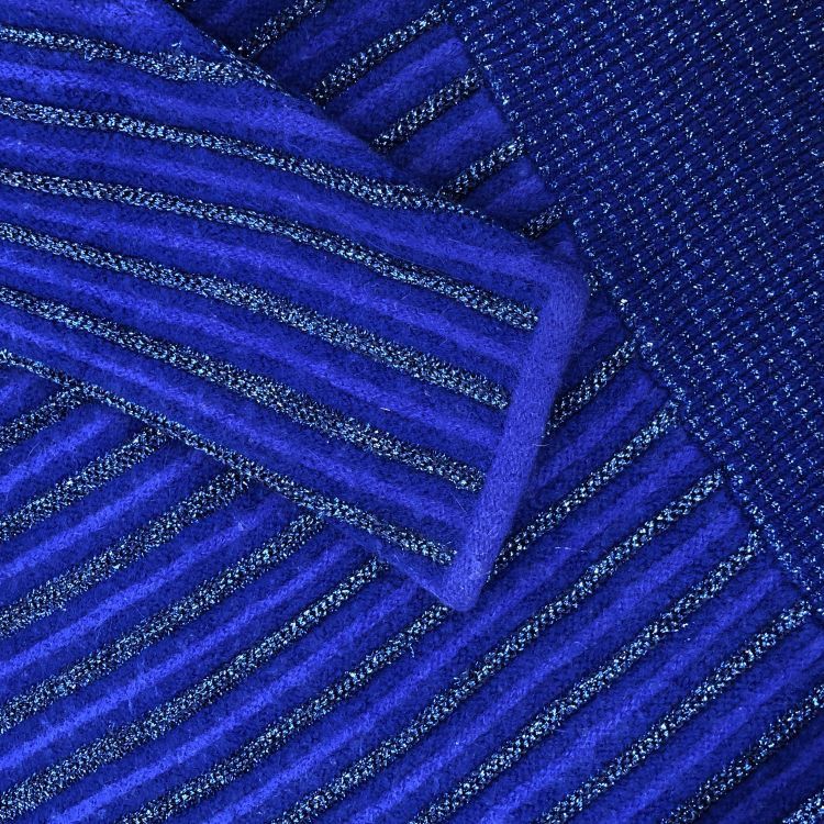 Yves Saint Laurent Yves Saint Laurent Blue Metallic Stripe Sweater M Size M / US 6-8 / IT 42-44 - 5 Thumbnail