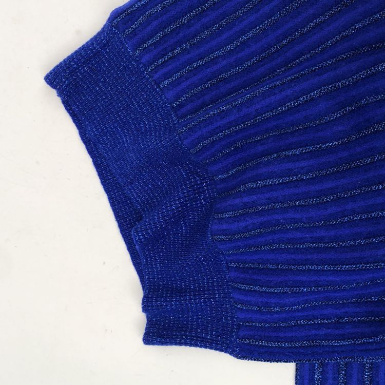 Yves Saint Laurent Yves Saint Laurent Blue Metallic Stripe Sweater M Size M / US 6-8 / IT 42-44 - 6 Thumbnail