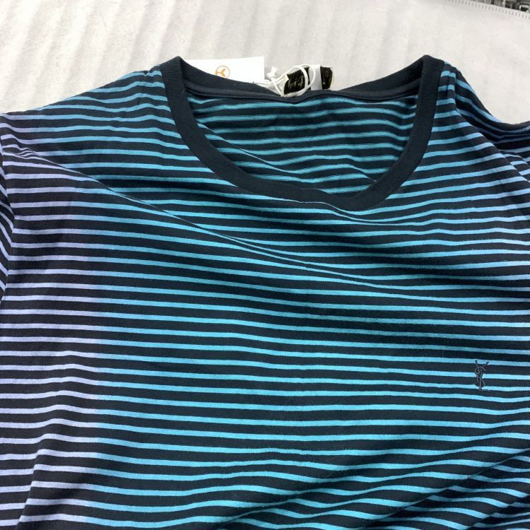 Saint Laurent Paris Saint Laurent Striped T-Shirt Size M Size US M / EU 48-50 / 2 - 7 Thumbnail