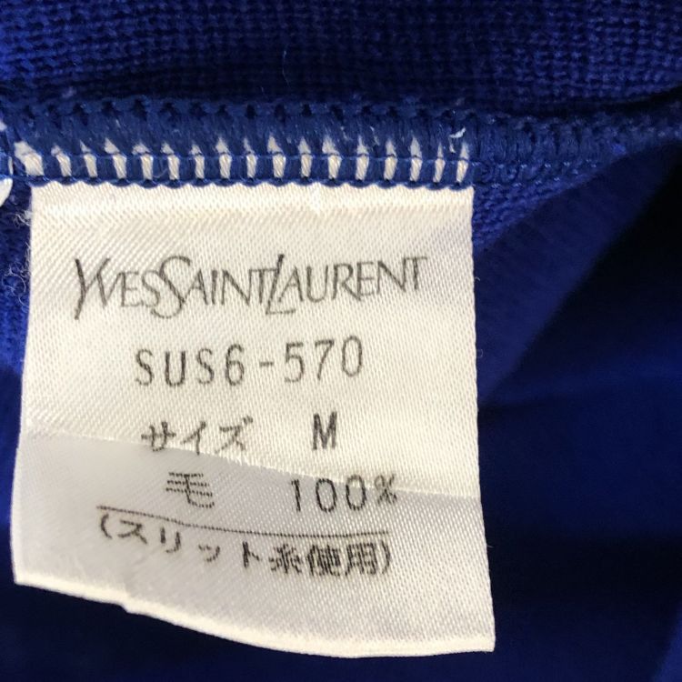 Saint Laurent Paris Saint Laurent Blue Logo Cardigan Size M Size US M / EU 48-50 / 2 - 3 Thumbnail