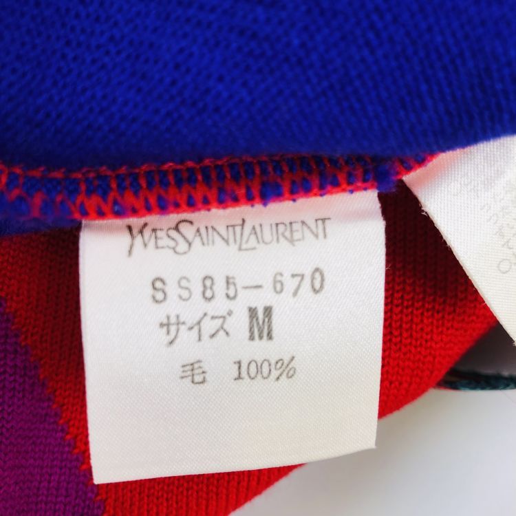 Yves Saint Laurent Yves Saint Laurent Argyle Wool Sweater Size M Size US M / EU 48-50 / 2 - 4 Thumbnail