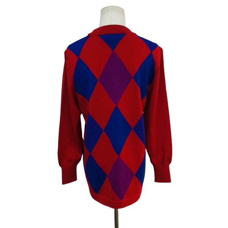Yves Saint Laurent Yves Saint Laurent Argyle Wool Sweater Size M Size US M / EU 48-50 / 2 - 2 Thumbnail
