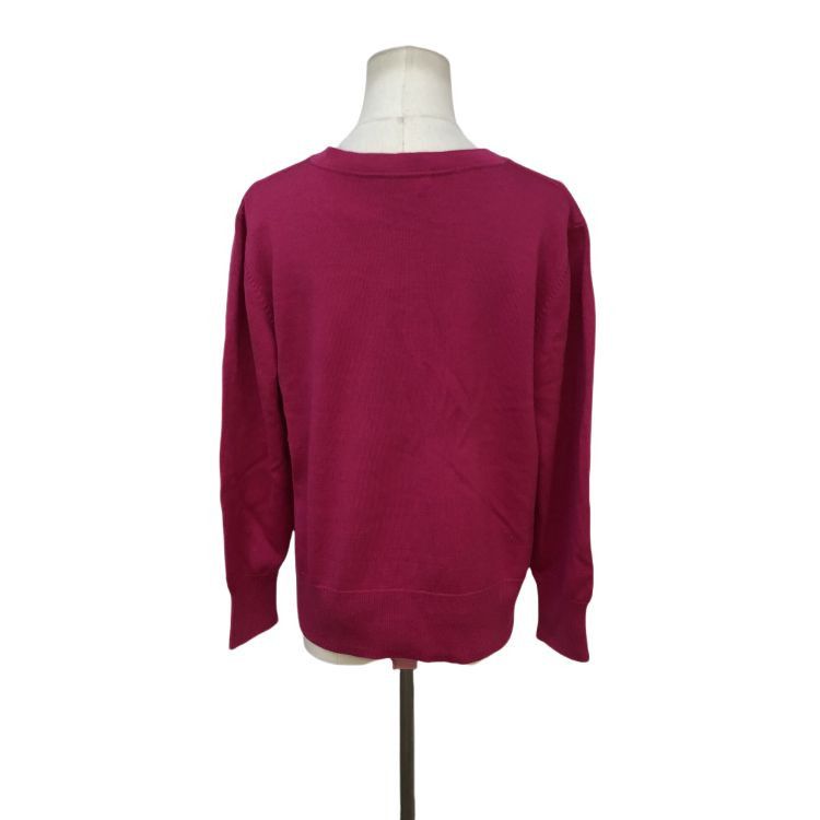 Saint Laurent Paris Saint Laurent Magenta V-Neck Cardigan Size M Size M / US 6-8 / IT 42-44 - 2 Thumbnail