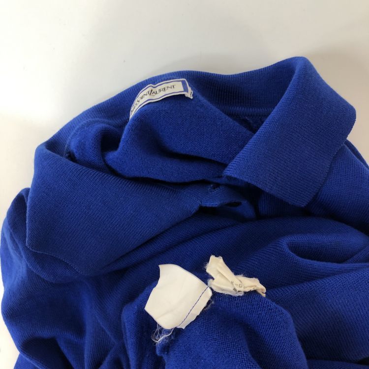 Saint Laurent Paris Saint Laurent Logo Knit Polo Shirt Size M Size US M / EU 48-50 / 2 - 8 Thumbnail
