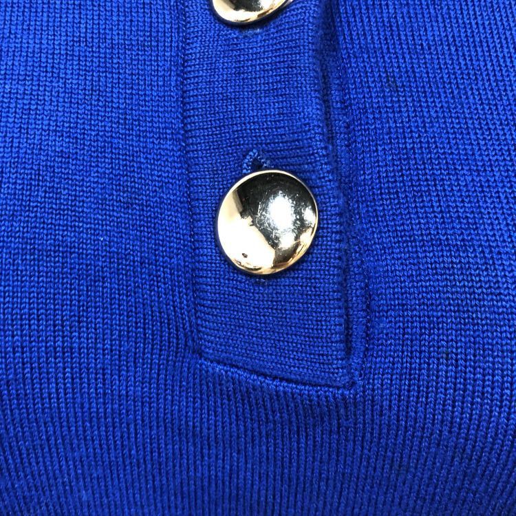 Saint Laurent Paris Saint Laurent Logo Knit Polo Shirt Size M Size US M / EU 48-50 / 2 - 4 Thumbnail