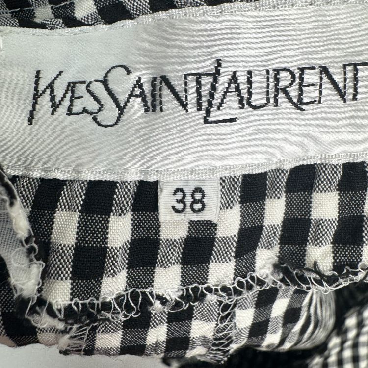 Saint Laurent Paris Saint Laurent Gingham Midi Dress Size 38 Size S / US 4 / IT 40 - 3 Thumbnail